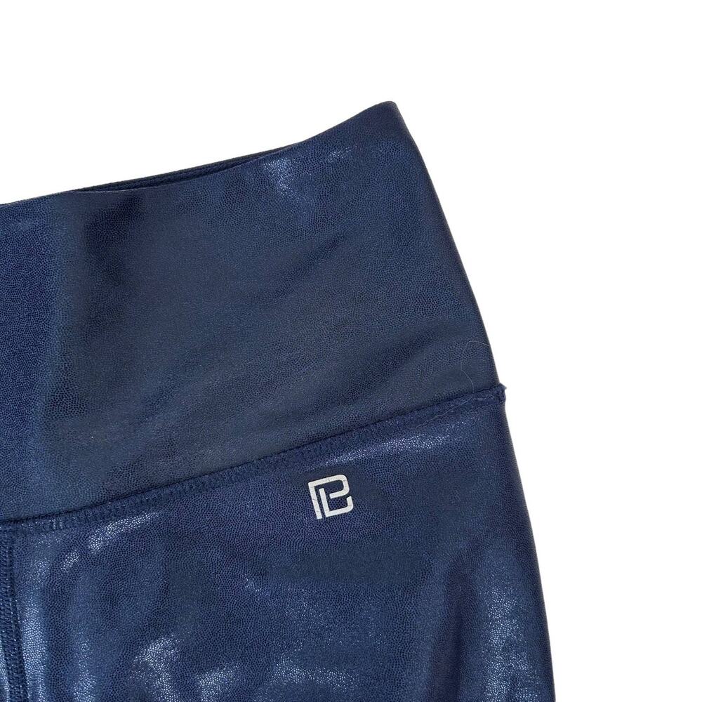 Body Language Navy Blue Coated Workout Leggings Sz M - Picture 4 of 6